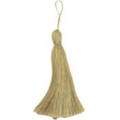 Resim Püskül Tekli 10 cm 1 Adet Bej 