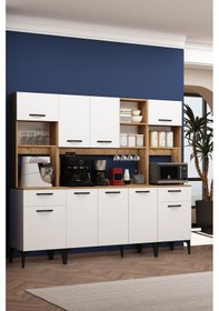 Resim Riva Kahve Köşesi Fırın Bölmeli Askılı Airfry Kiler Dolabı Rb2 Çok Amaçlı Sepet-beyaz Sepet-beyaz 