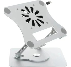 Resim Gampus 360° Dönebilen Metal Katlanabilir Kendinden Soğutuculu Laptop Notebook Laptop Standı Yeni Nesil 