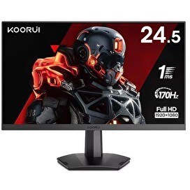 Resim Koorui 24.5" 25E3A 170Hz 1ms1920x1080 170Hz HDMI DP FreeSync Vesa Gaming Monitör Siyah 