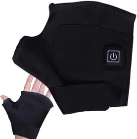 Resim Erkekler İçin Isıtmalı Eldivenler | Rüzgar Ve Su Geçirmez Dokunmatik Parmaksız,USB ile Isıtmalı Parmaksız Eldivenler,Kadınlar, Gençler, Sporcular, Kayak, Yürüyüş, Çalışma Ve Snowboard Için 