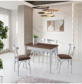 Resim Turna Masa, Bahar Çarpaz Sandalye, Barok, 100x60 Ceviz 