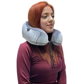 Resim Seyahat Yastığı Uçak, Otobüs, Özel Araç -Gri 