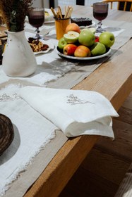 Resim Liz Peçete 45x45 - Krem-Toprak / 45 x 45 cm 