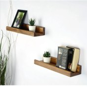 Resim Şafak Mobilya Ahşap 2 Li Dekoratif Duvar Rafı 