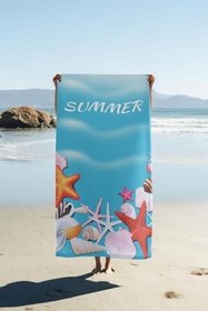 Resim Dijital Baskı Plaj Deniz Havlusu Summer Desenli Peştamal HVL0073 