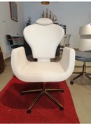 Resim Gold Ayaklı Kuaför Kaş ve Makyaj Koltuğu 