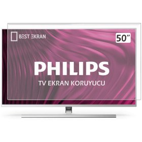 Resim Best Ekran Philips Uyumlu 50PUS7304 TV Ekran Koruyucu - 50" 126 CM Ekran Koruyucu Paneli 