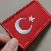 Resim 1 adet Dikişli Türk Bayrağı Yaması - Sırt Çantaları, Giysiler, Ceketler, Şapkalar, Çantalar, Yelekler ve Daha Fazlası İçin Beyaz ve Kırmızı Taktik Bayrak Yaması, Vatansever Giyim | Canlı Dikiş | Dayanıklı Kumaş 