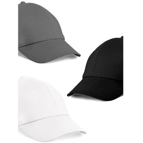 Resim Unisex 3'lü Set Gri,beyaz Ve Siyah Renk Beyzbol Şapka - Unisex Çok Renkli 