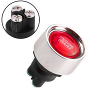Resim Yarış Sporları İçin Kırmızı Işık Basmalı Çalıştırma Kontak Anahtarı Dc 12v Kırmızı 