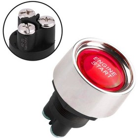 Resim Yarış Sporları İçin Kırmızı Işık Basmalı Çalıştırma Kontak Anahtarı Dc 12v Kırmızı 