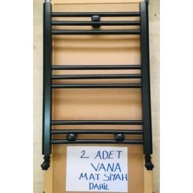 Resim Şimaş Havlupan 500x700 SİYAH Havlupan ve 2 Adet Radyatör Vanası Siyah 