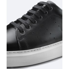 Resim AVVA Erkek Siyah %100 Deri Esnek Taban Hafif Casual Ayakkabı B008000 