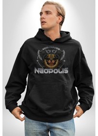 Resim Neopolis Rottweiler Viking Kadın Erkek Siyah Kapüşonlu Sweatshirt Hoodie Siyah 