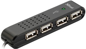 Resim Trust Vecco 4 Port USB 2.0 Mini Hub Black 