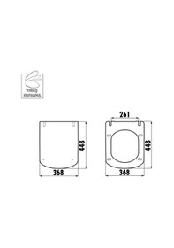 Resim Creavit Elegant Beyaz Yavaş Kapanır Klozet Kapağı 