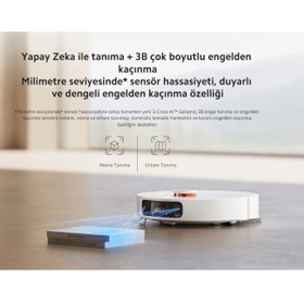 Resim Xiaomi 3D Engellerden Kaçınma Çift Hatlı Lazer ve Lds Lidarlı Tarama 4000PA Çekimli Robot Süpürge + Luciole Lambader 