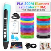 Resim Profesyonel 3D Yazıcı Kalem Seti, LED Ekranlı 3D Çizim Kalemi, DIY Çizim ve Baskı Aracı, Parmak Koruyucular, Eskiz Defteri ve Taban, LCD Ekranlı Çok Modlu El Sanatları Aleti, Sanatı ve Eğlence İçin İdeal, Mükemmel Hediye 