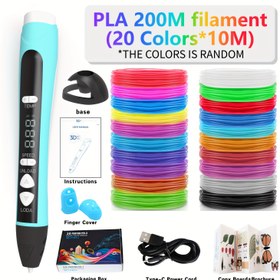 Resim Profesyonel 3D Yazıcı Kalem Seti, LED Ekranlı 3D Çizim Kalemi, DIY Çizim ve Baskı Aracı, Parmak Koruyucular, Eskiz Defteri ve Taban, LCD Ekranlı Çok Modlu El Sanatları Aleti, Sanatı ve Eğlence İçin İdeal, Mükemmel Hediye 