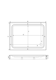 Resim Shower 75X170 Dikdörtgen Monoblok Duş Teknesi 