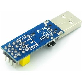 Resim ESP-01 CH340 Usb Bağlantı Adaptörü Reset Butonlu Esp01 Esp8266 Esp-01s Wifi Modül Ayar Firmware 