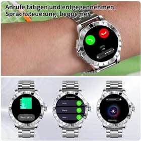 Resim LEMFO Smartwatch erkek saatleri, telefon fonksiyonu ve EKG ile spor kol saati, pedometre ile fitness saati spor saati Android iOS için 1.39 inç tam renkli AMOLED dokunmatik ekranlı akıllı saat 