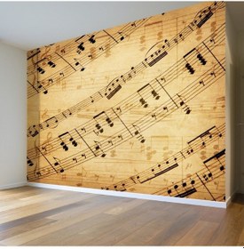 Resim Müzik Notaları Duvar Posteri (552879939) 