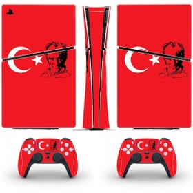 Resim Kt Grup Mustafa Kemal Atatürk Playstation 5 Slim Disk Versiyon Sticker Kaplama Seti 