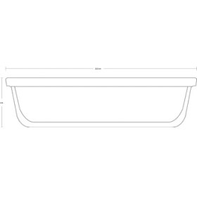 Resim Paşabahçe 59024 Borcam Kırmızı Kapaklı Kare Tepsi 25X22CM 