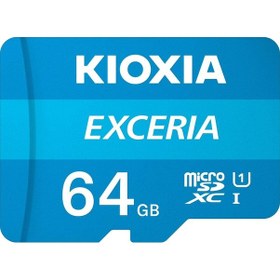 Resim Kioxia Exceria LMEX1L064GG2 64 GB Micro SDXC UHS-I Class 10 Hafıza Kartı + Adaptör 