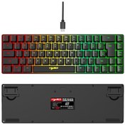 Resim Geeksen Hxsj V200 Kablolu K68 RGB Streamer Mini Oyun Klavyesi 