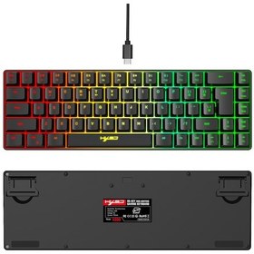 Resim Geeksen Hxsj V200 Kablolu K68 RGB Streamer Mini Oyun Klavyesi 