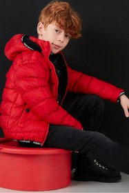 Resim Lela Içi Peluş Astarlı Kapüşonlu Şişme Mont Unisex Çocuk Mont 05762010 