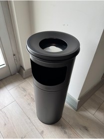 Resim AboutThePerfect Mat Siyah Ayaklı Büyük Çap 21cm Küllük, Şık ve Zarif Tasarım 