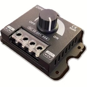 Resim 1 x Düğme Dimmer Anahtar Kontrol Cihazı, 3528, 5050, COB, SMD LED Şerit Işıklar için, 12-24V DC, 30A, Ayarlanabilir Parlaklık, Kademesiz Karartma Fonksiyonu, Kullanımı Kolay Kontrol Cihazı,Yüksek kaliteli anahtar,Led Sürücü,Kısılabilir Anahtar 