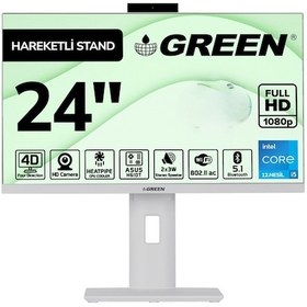 Resim Green GT24 i5-12400 16 GB 512 GB SSD 24" W11 All In One Masaüstü Bilgisayar 