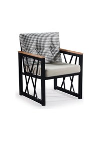 Resim Tu Tienda Acelya 2+1+1+masa Bahçe Takımı,kazayağı Keten Gri 