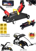 Resim DYNAMİC MAX 2.5 Ton Timsah Kriko Araç Kriko Kaymaz 365 Dönen Tekerlek- Araç Motor Bot Teker Şişirme Hava Pompa 