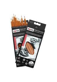 Resim Teknik Çizim Kalemi 12 Li 1 Paket Fatih Dereceli Kalem Seti Profesyonel Set Eskiz Karakalem Yumuşak Ve Sert Uçlu 