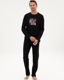 Resim Pierre Cardin Erkek Siyah Pijama Takım 50322654-001 Siyah 
