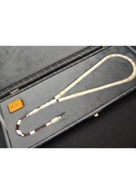 Resim İskeçe Tesbih Exclusive Murat Ala Usta Eseri Gömme Deri Kutulu 22.6 Gr. Objeli Eski 63yıllık Mahjong Sertifikalı 7127 