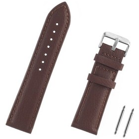 Resim Saatse Açık Kahverengi Taba Floter Hakiki Deri Saat Kordonu Kayış 18 MM 