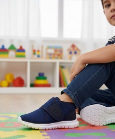 Resim kids A more Miam Erkek Çocuk Fitil Kadife Lacivert Renk Ev Ve Kreş Ayakkabısı 