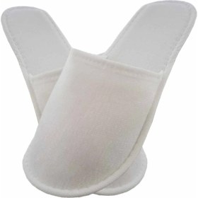 Resim Private 10 Çift Tek Katlı Havlu Beyaz Otel Terliği Tek Kullanımlık Kullan At 