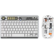 Resim Maiyame Logitech Kablosuz Klavye & Mouse Seti Bt3.0 Şeffaf Tasarım, Renkli Led Aydınlatma, Type-c Şar Diğer 