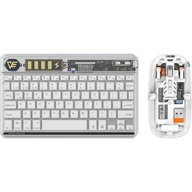 Resim Maiyame Logitech Kablosuz Klavye & Mouse Seti Bt3.0 Şeffaf Tasarım, Renkli Led Aydınlatma, Type-c Şar Diğer 