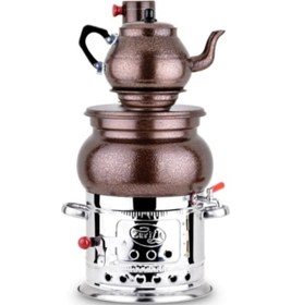 Resim Zarif İş Bakır Görünümlü Alüminyum 4.5 L Semaver 