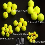 Resim 30 adet Yüzen Balık Boncuğu + 12 adet Şeffaf Çubuk Bağlantı Parçası, Balıkçılık Aksesuarları 