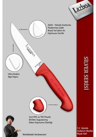Resim Silver Serisi 5 Li Günlük Kullanım Mutfak Bıçak Seti Mtf-203 Kırmızı 